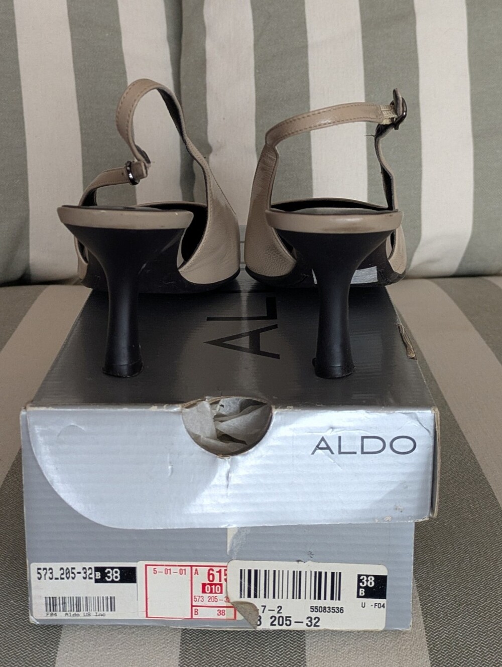 ALDO Beige Slingback Heeled Sandals